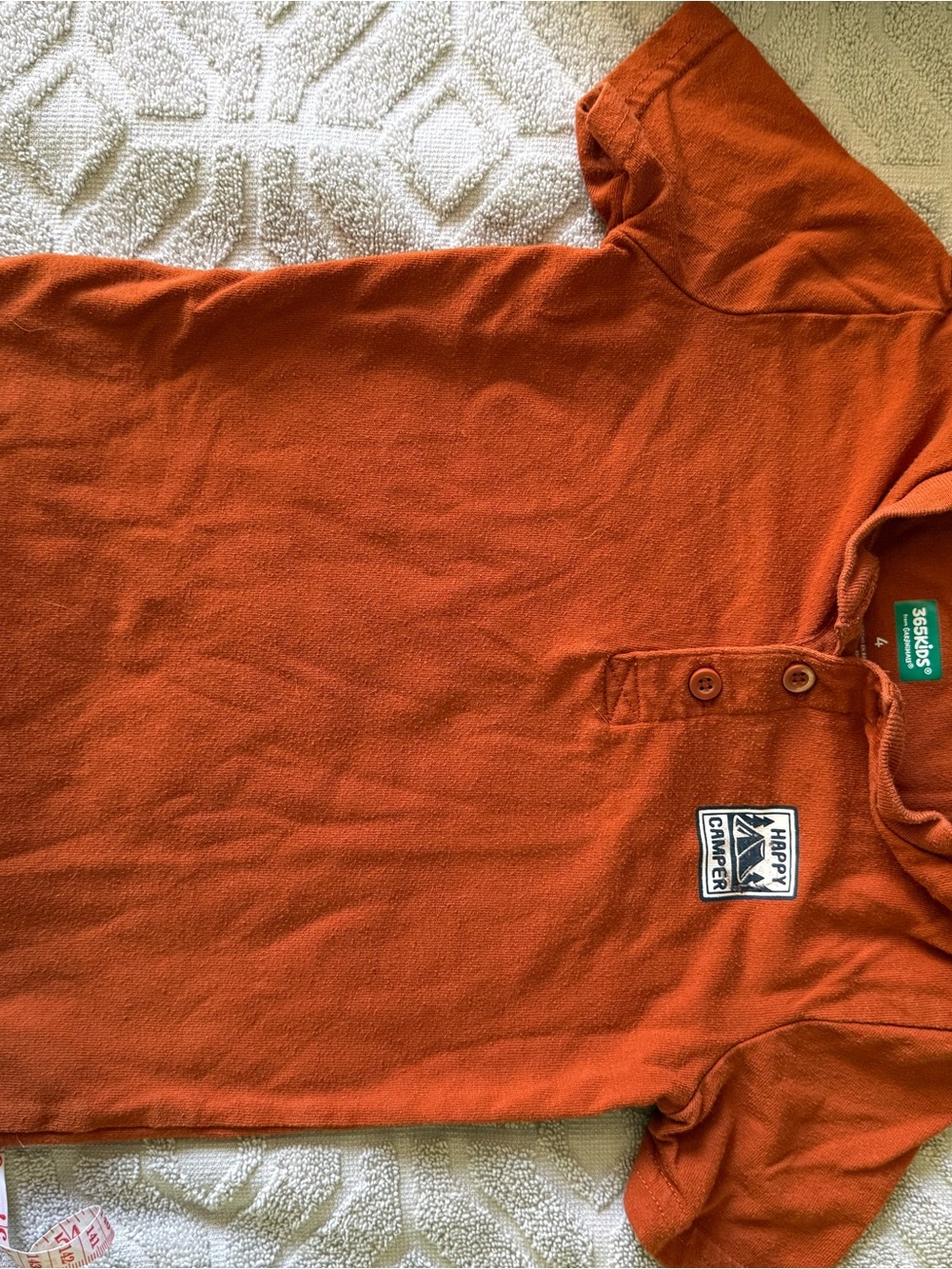 Garanimals Orange Boys' Polo with 'Happy Camper' Patch